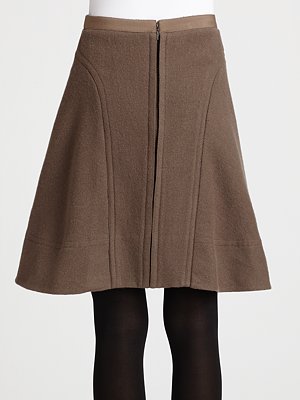 Tory Burch Kendall Brushed-Wool Skirt