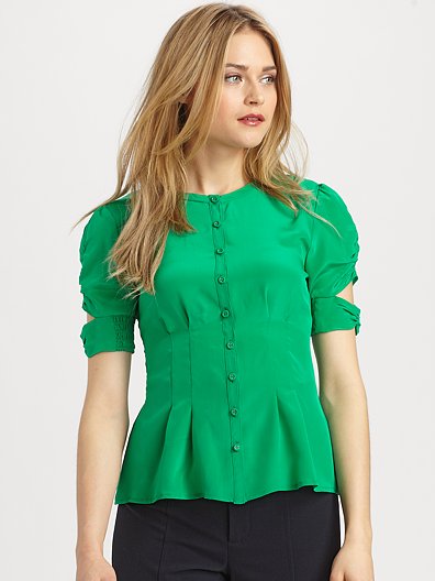 Tuesday's TPS Report: Strutting Short Ruched Sleeve - Corporette.com