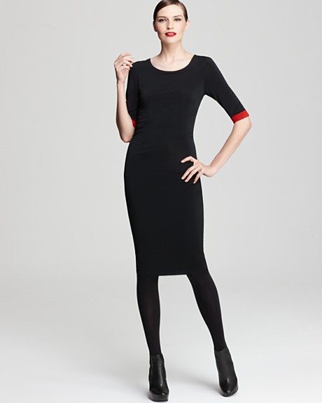 Donna Karan New York Contrast Lined Dress