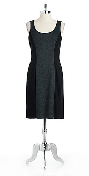 TAHARI ARTHUR S. LEVINE CLASSICS Colorblock Herringbone Dress 