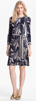 Tory Burch 'Claire' Silk A-Line Dress