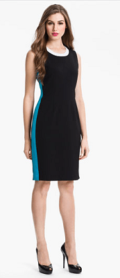 Calvin Klein Contrast Trim Sheath Dress