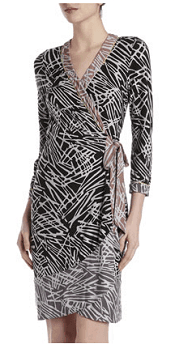 BCBG Naomi Mix-Print Wrap Dress