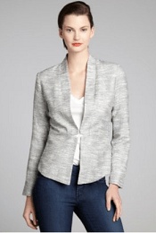  Nell black and white tweed cotton blend lurex 'Moscow' jacket 