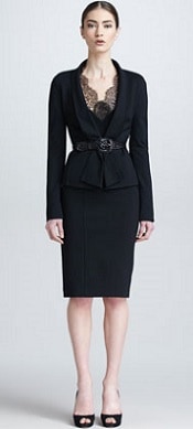 Donna Karan Draped Lapel Jacket, Black