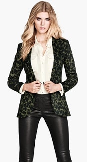 H&M Khaki Green Jersey Blazer