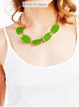 Lime Elliptic Bib Necklace