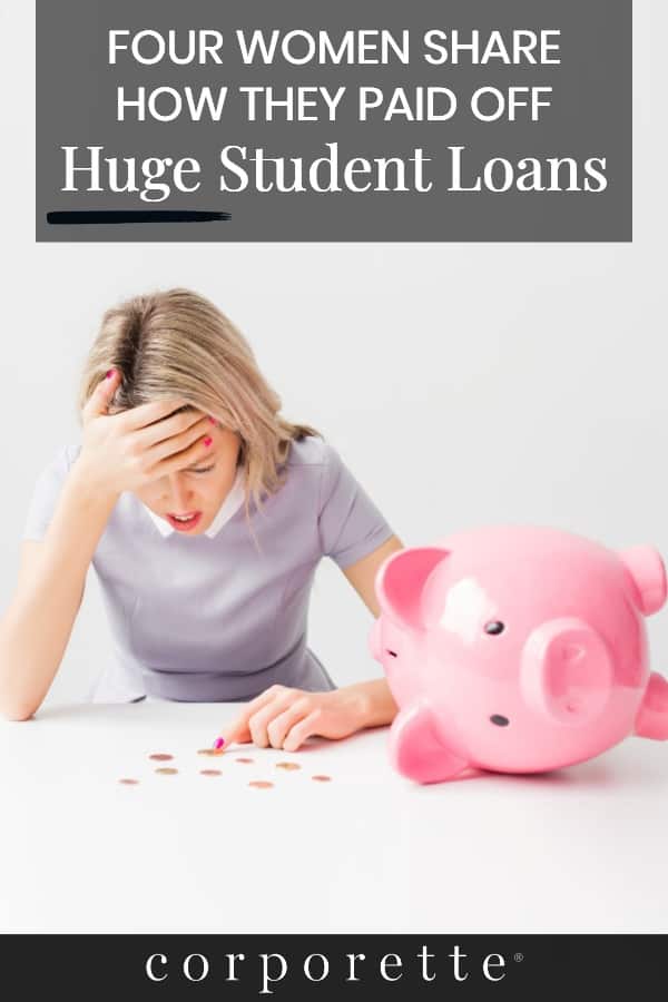 Looking for some student loan payoff stories for inspiration? Whether it's your undergrad, JD, MBA, MD, or other student loan debt, we hear you! We interviewed four women on how they paid of BIG STUDENT LOANS -- and commenters chimed in with even more stories. You can use these same techniques (like debt snowballing!) to pay off other big debts, too, like credit card debt. 