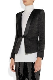 Balmain Quilted Satin Tuxedo Jacket