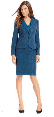 Suit of the Week: Calvin Klein Tweed || Corporette
