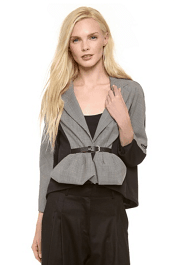 David Szeto Belted Peplum Jacket