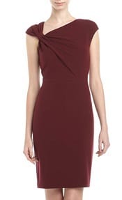 Ivy & Blu Asymmetric Neck Sheath Dress