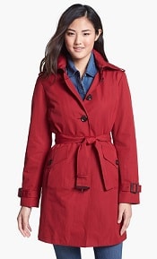 MICHAEL Michael Kors Trench Coat with Detachable Hood