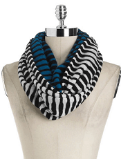 PORTOLANO Reversible Striped Infinity Scarf