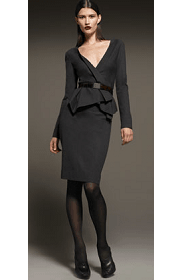 Donna Karan Belted Cascade Jacket and Pencil Skirt
