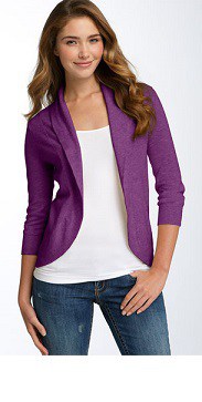 Frenchi Ribbed Back Open Cardigan (Juniors)