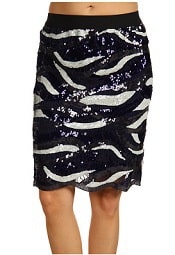 BCBGMAXAZRIA Elodie Lace & Sequin Wave Skirt