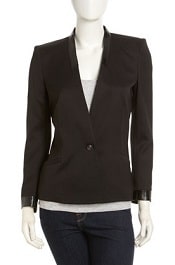 Splurge Monday's TPS Report: Fitted Leather-Trim Suit Jacket ...