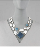 Stephen Dwecki Pearl Blue Agate Necklace