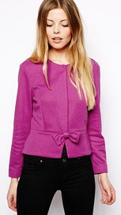 ASOS Blazer in Ponte with Bow Detail