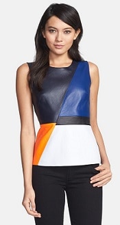 Bailey 44 Dribble Colorblock Leather Front Top