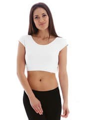 Second Base Janet Boatneck Style Demi Cami Crop Tops for Women