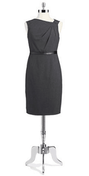 Calvin Klein Sheath Dress with Asymmetrical Neckline