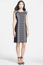 Classiques Entier® 'Linear' Stripe Panel Ponte Dress, was $248 now $124