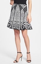 Diane von Furstenberg 'Samara - Zebra Tattoo' Intarsia Flare Skirt, was $345 now $207