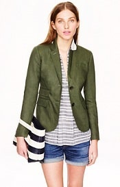 JCrew Schoolboy Blazer in Linen