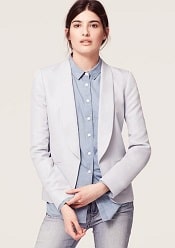 Loft Tencel Linen Open Jacket