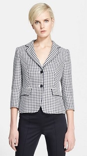 Max Mara Hodeida Windowpane Linen Jacket