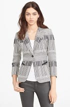 Smythe Leather Trim Woven Jacket, was $595 now $357