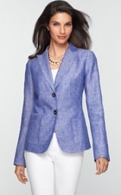 Talbots Cross-Dyed Linen Blazer