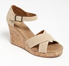 Toms Wedge Sandals come in a variety of styles and colors, all highly rated, most around $58