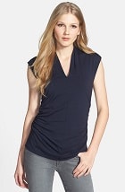 Vince Camuto Pleat Front V-Neck Top, was $49 now $29.40