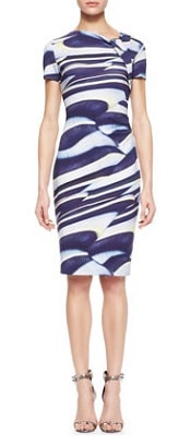 Escada Printed Knot-Neck Dress | Corporette