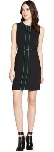 Thursday's TPS Report: Black and Green Tank Dress with Belt