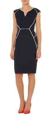 Dorothy Perkins Navy Block Piped Dress | Corporette