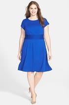 Eliza J Cap Sleeve Fit & Flare Dress (Plus Size) (Online Only), now $99 was $148