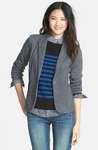 Olivia Moon Ruched Sleeve Jacket (Regular & Petite), now $53 (was $80) -- 7 colors, sizes XS-XL