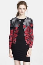Tracy Reese 'Falling Floral' Stripe Cardigan, was $228, now $129 (online exclusive)