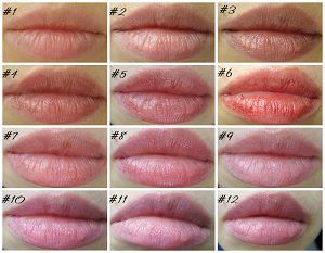 collage of Kat's lips with tinted balm
