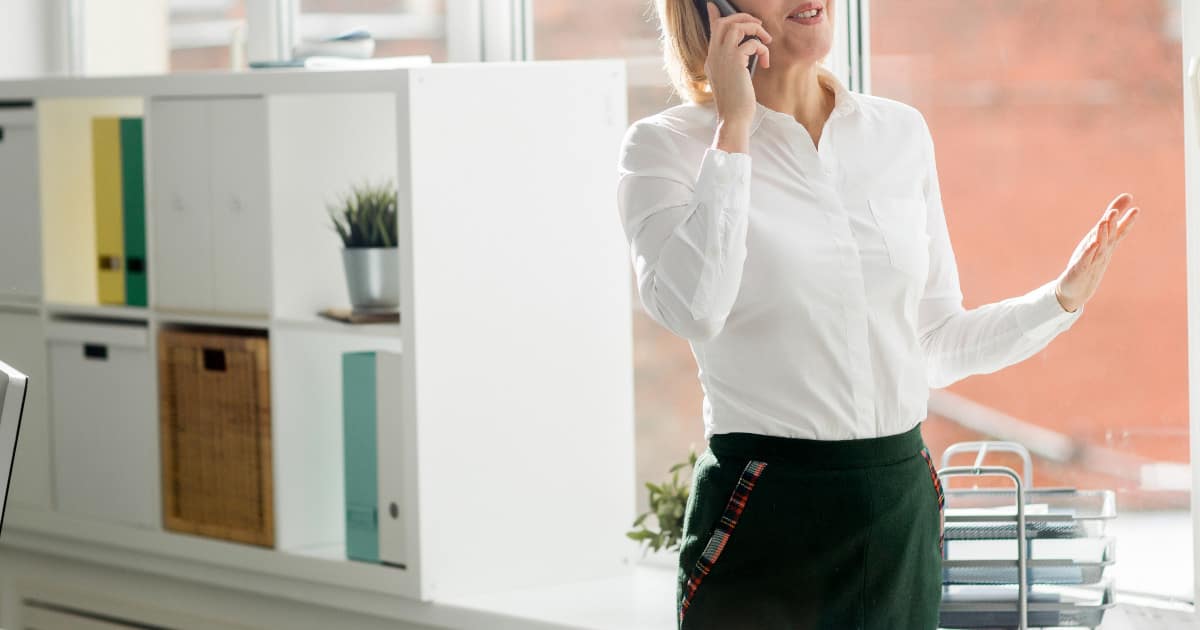 formal slacks and blouse