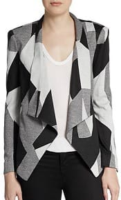 BCBG Max Azria Printed Open-Front Blazer | Corporette