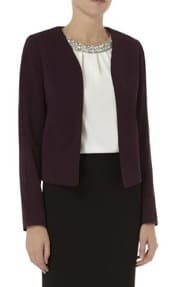 Dorothy Perkins Plum Dome Jacket | Corporette