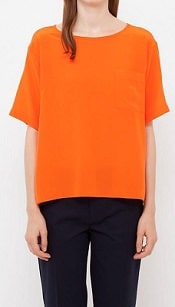 Uniqlo Half-Sleeve Silk Blouse