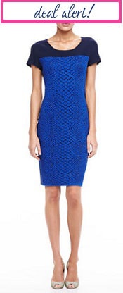 Magaschoni Jacquard Dress Contrast Bodice