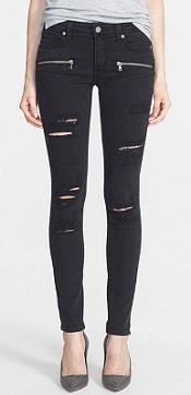 Paige Denim Indio Zip Detail Skinny Jeans