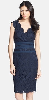 Tadashi Shoji Embroidered Lace Sheath Dress